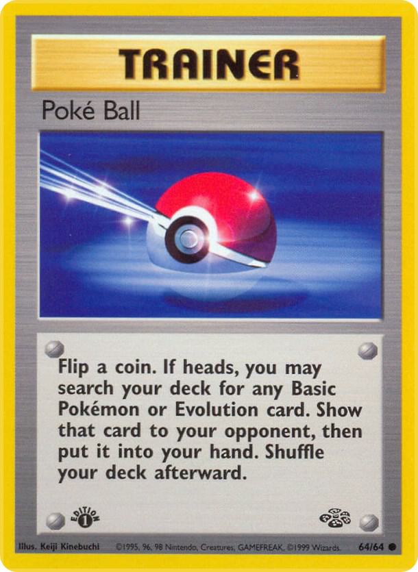 Poke Ball 64/64 card from Jungle
