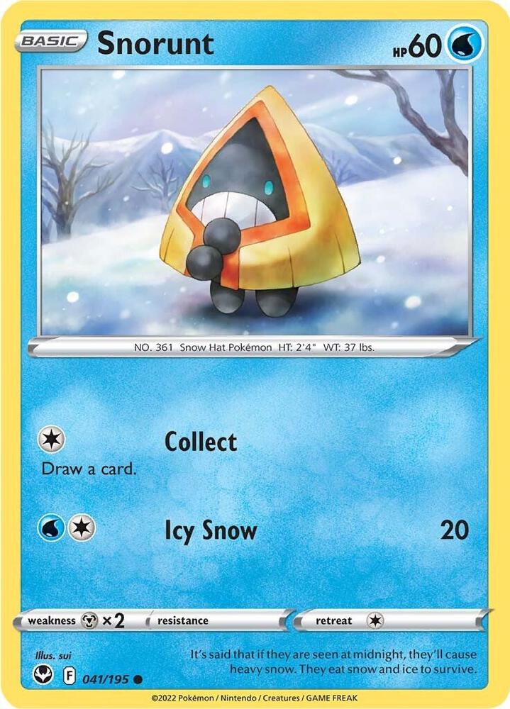 Snorunt 041/195 card from SWSH12: Silver Tempest