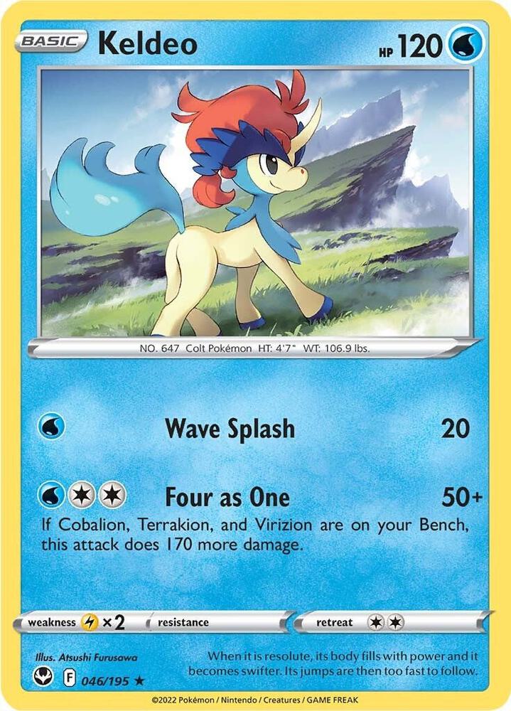 Keldeo 046/195 card from SWSH12: Silver Tempest