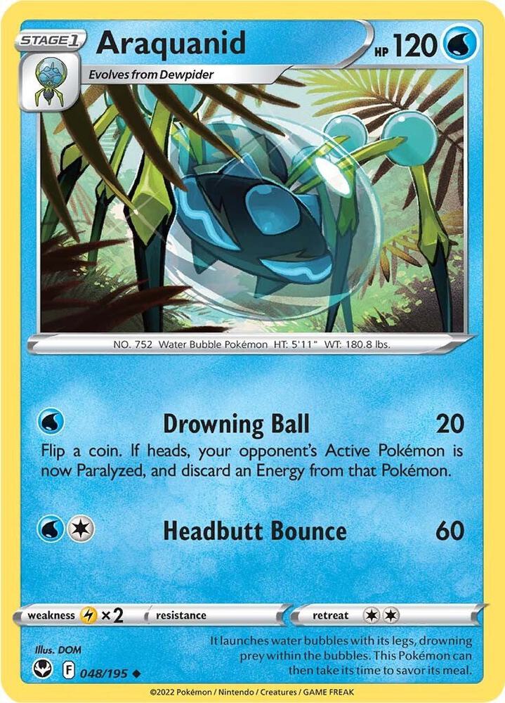 Araquanid 048/195 card from SWSH12: Silver Tempest