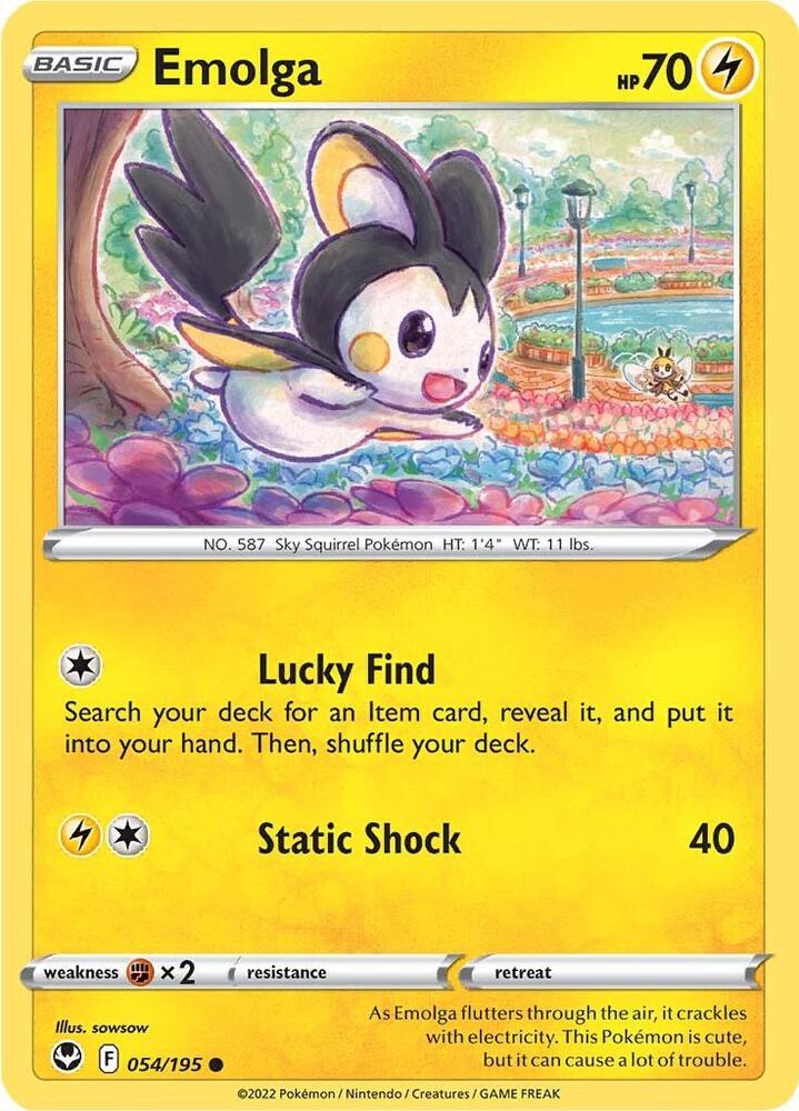 Emolga 054/195 card from SWSH12: Silver Tempest