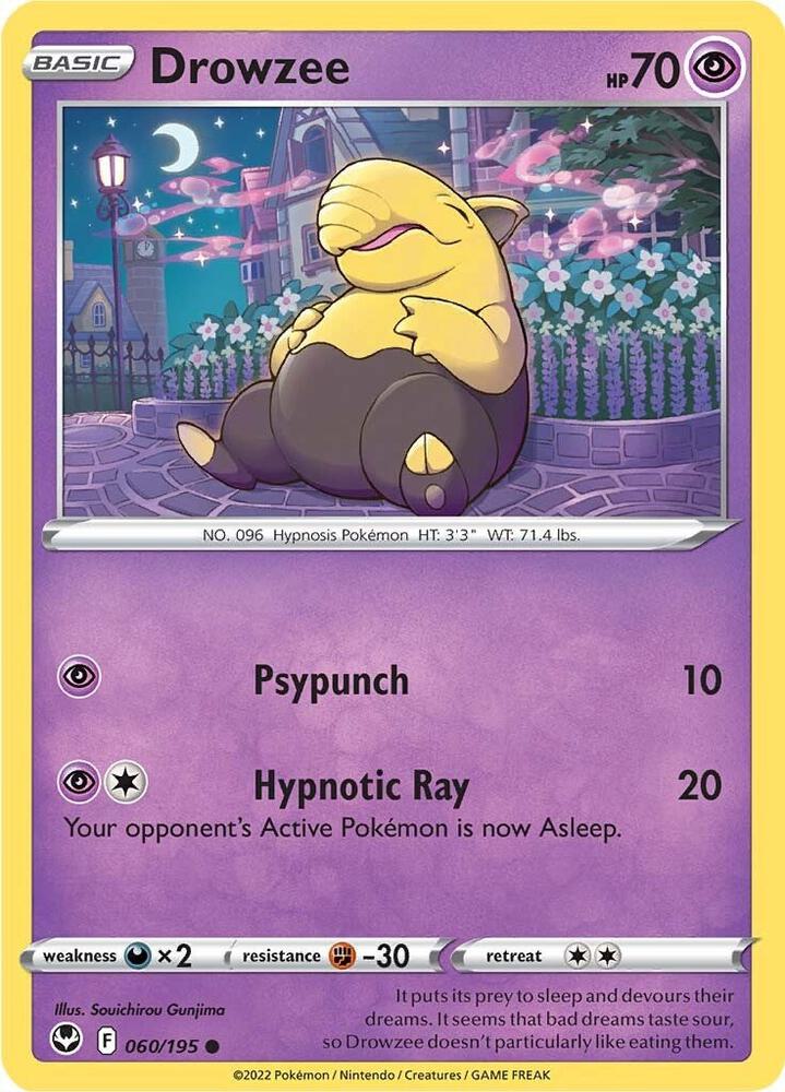 Drowzee 060/195 card from SWSH12: Silver Tempest