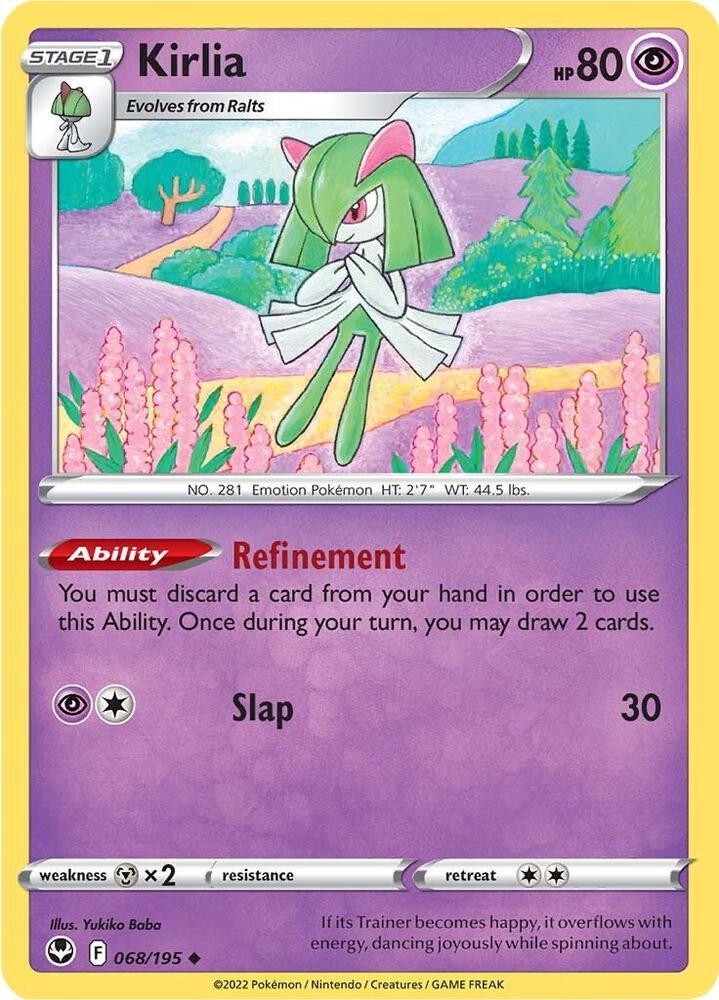 Kirlia 068/195 card from SWSH12: Silver Tempest