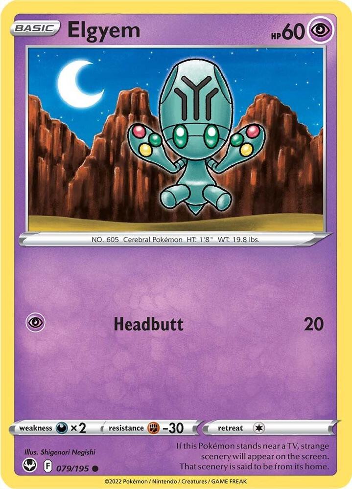 Elgyem 079/195 card from SWSH12: Silver Tempest