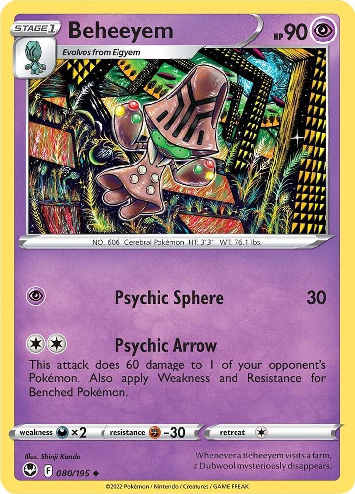 Beheeyem 080/195 card from SWSH12: Silver Tempest