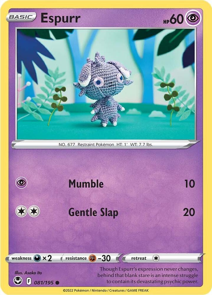 Espurr 081/195 card from SWSH12: Silver Tempest