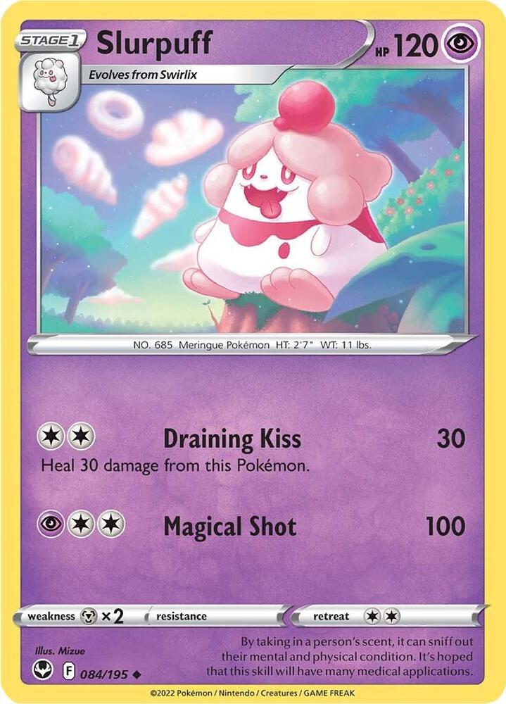 Slurpuff 084/195 card from SWSH12: Silver Tempest