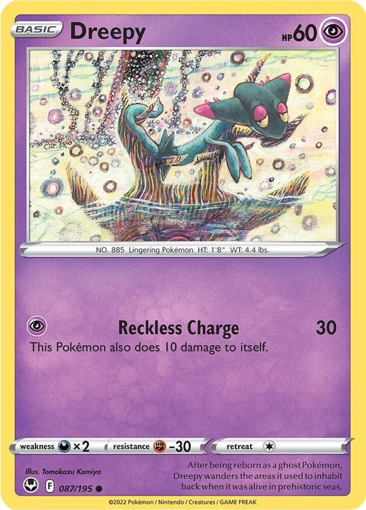 Dreepy 087/195 card from SWSH12: Silver Tempest