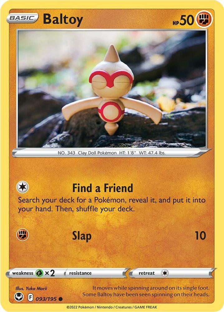 Baltoy 093/195 card from SWSH12: Silver Tempest