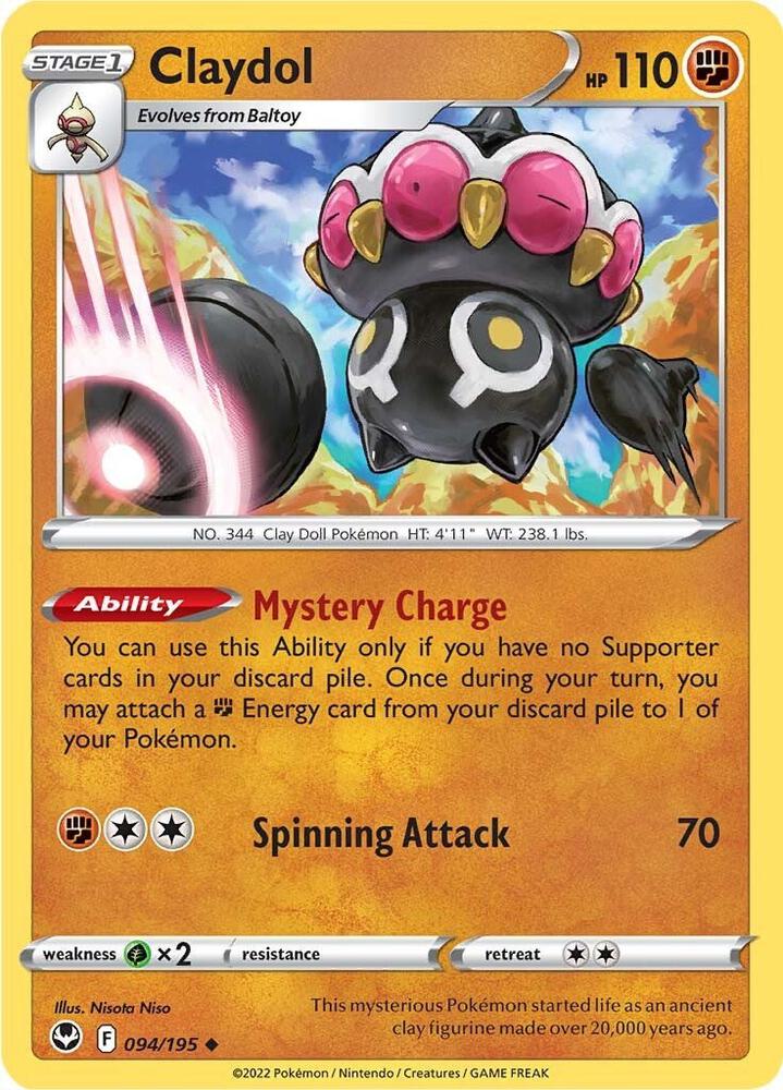 Claydol 094/195 card from SWSH12: Silver Tempest