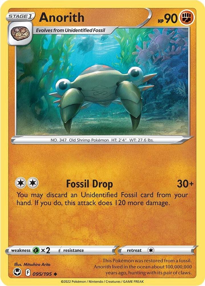 Anorith 095/195 card from SWSH12: Silver Tempest