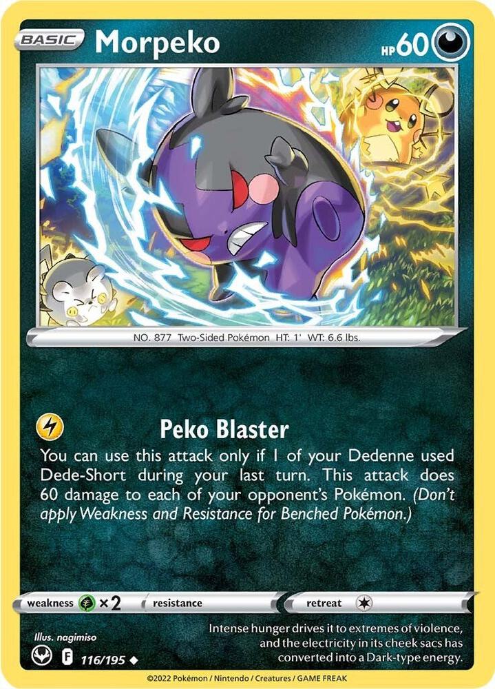 Morpeko 116/195 card from SWSH12: Silver Tempest