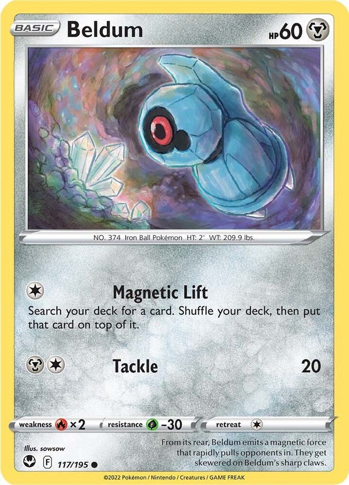 Beldum 117/195 card from SWSH12: Silver Tempest