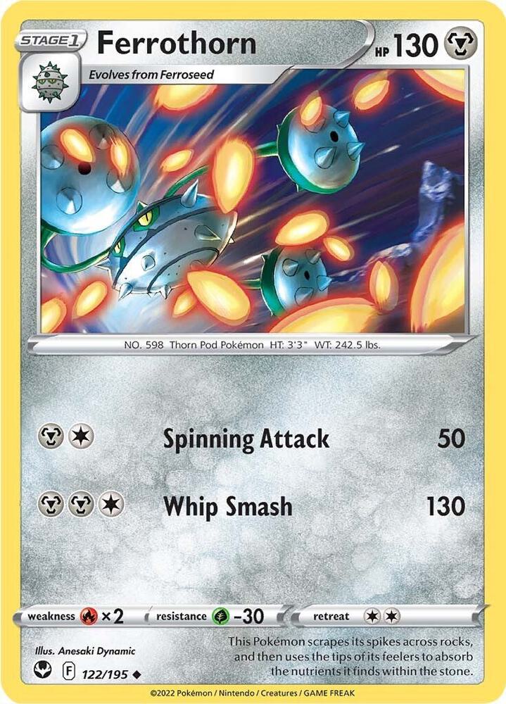 Ferrothorn 122/195 card from SWSH12: Silver Tempest