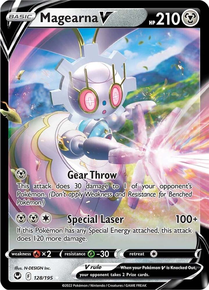 Magearna V 128/195 card from SWSH12: Silver Tempest