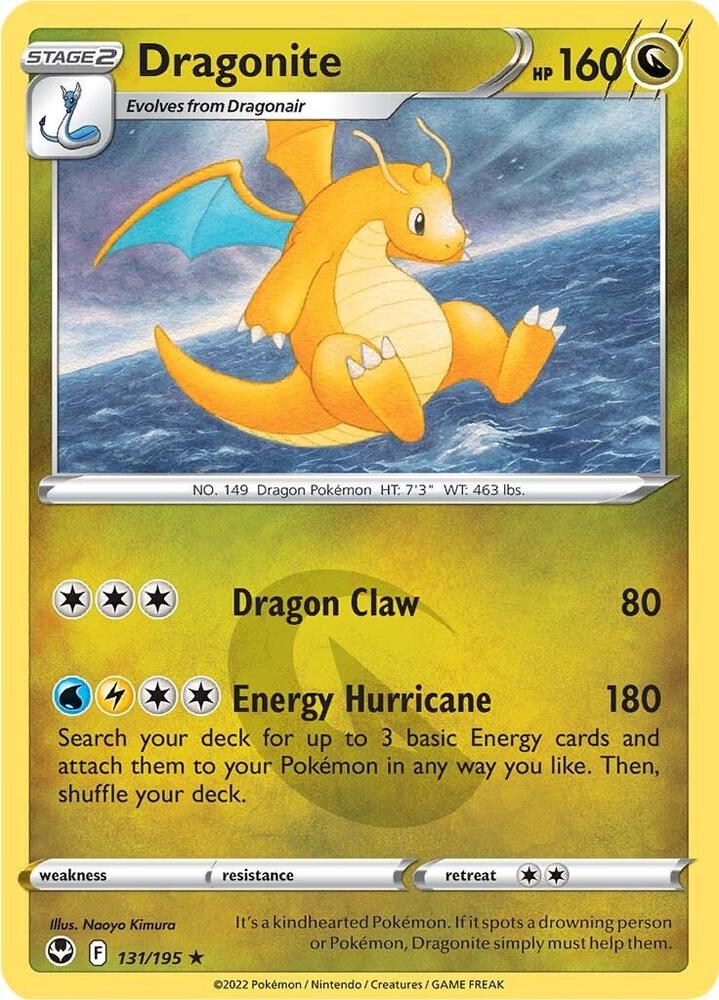 Dragonite 131/195 card from SWSH12: Silver Tempest