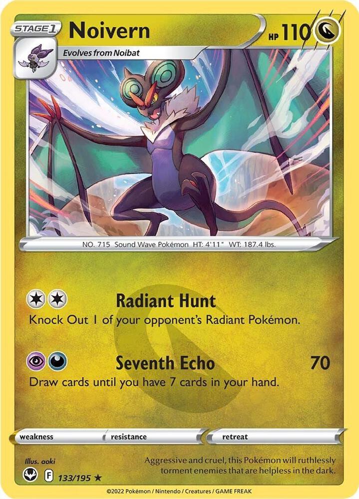 Noivern 133/195 card from SWSH12: Silver Tempest