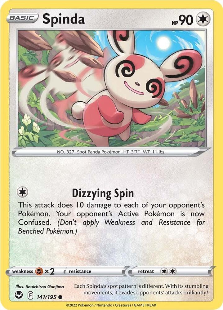 Spinda 141/195 card from SWSH12: Silver Tempest