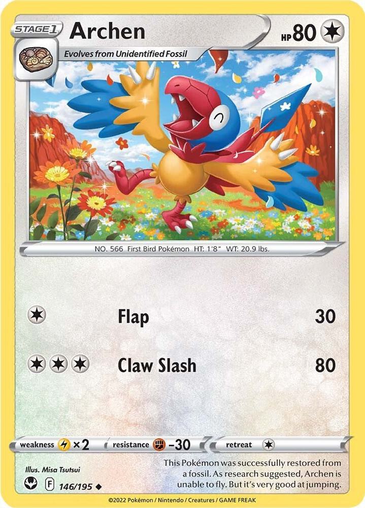 Archen 146/195 card from SWSH12: Silver Tempest