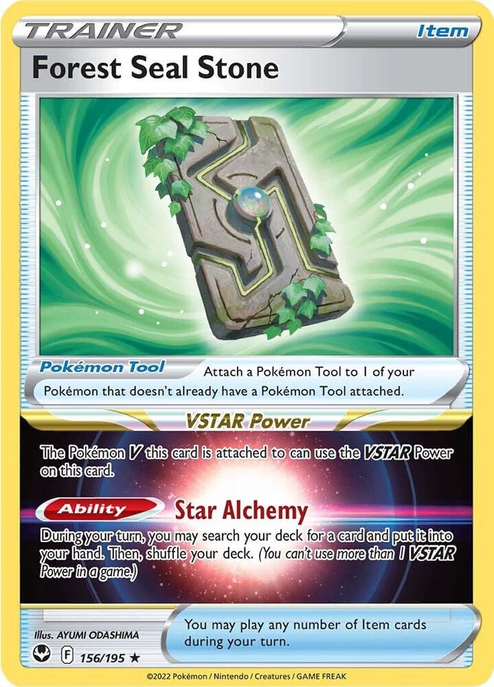 Forest Seal Stone 156/195 card from SWSH12: Silver Tempest