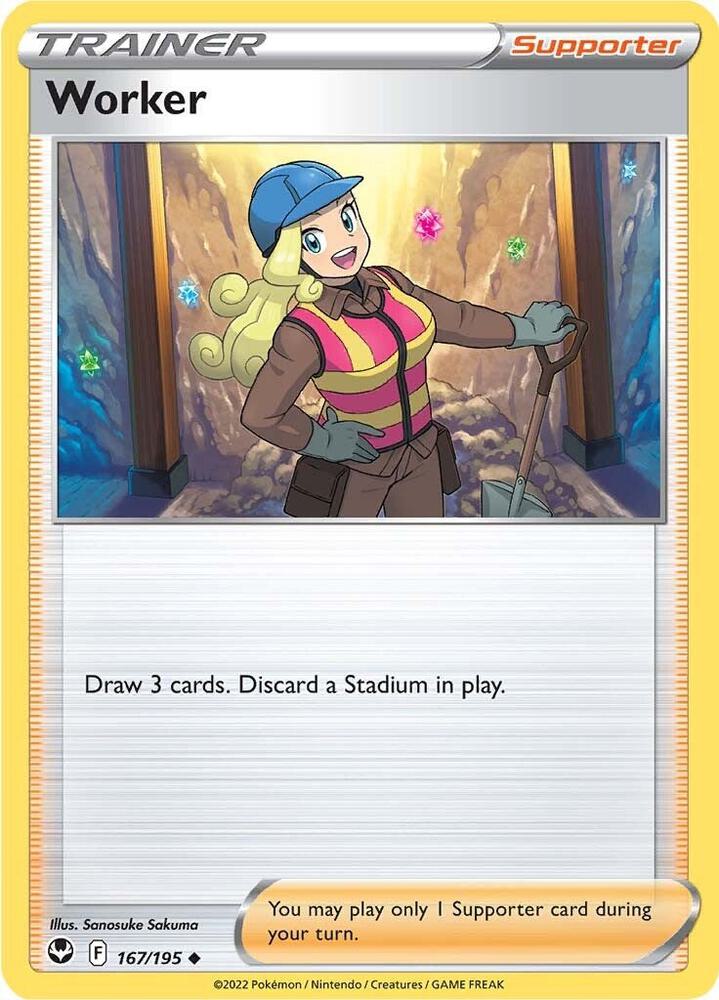 Worker 167/195 card from SWSH12: Silver Tempest