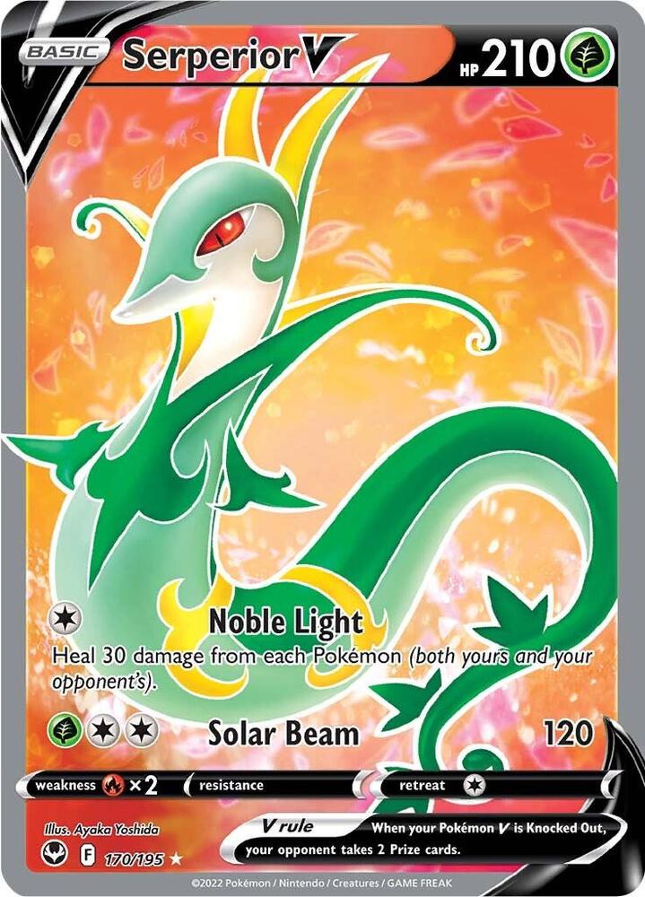 Serperior V (Full Art) 170/195 card from SWSH12: Silver Tempest