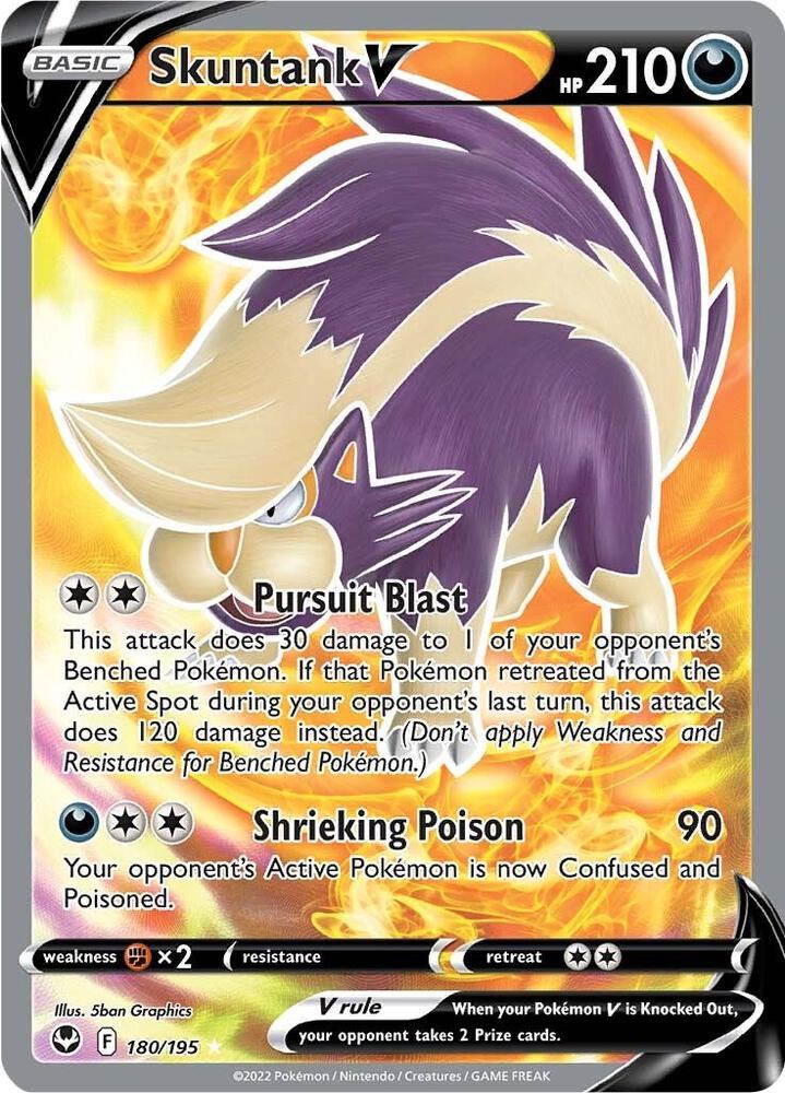 Skuntank V (Full Art) 180/195 card from SWSH12: Silver Tempest