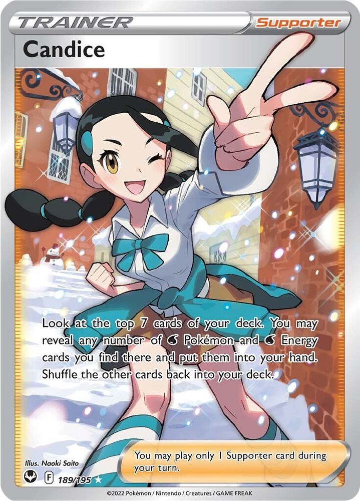 Candice (Full Art) 189/195 card from SWSH12: Silver Tempest
