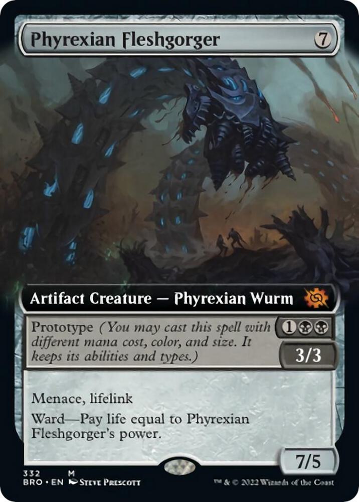 Phyrexian Fleshgorger (Extended Art) 332 card from The Brothers' War