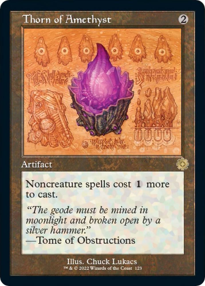 Thorn of Amethyst (Schematic) 123 card from The Brothers' War: Retro Frame Artifacts