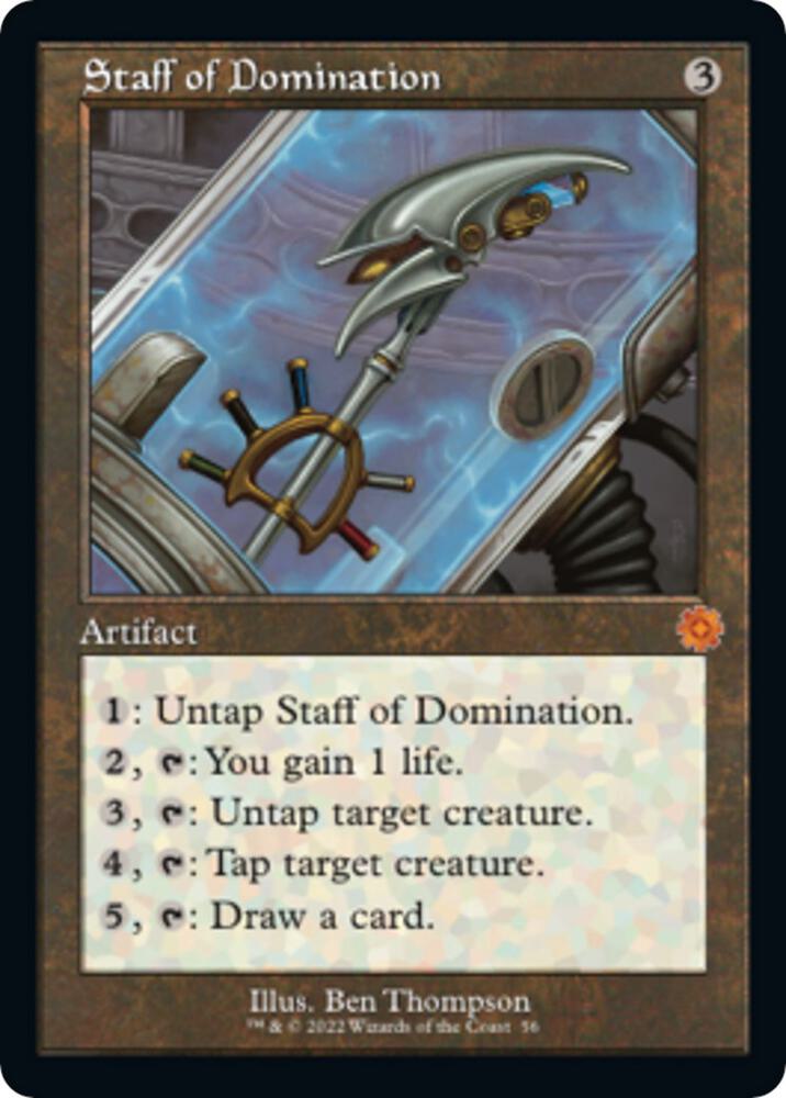Staff of Domination 56 card from The Brothers' War: Retro Frame Artifacts