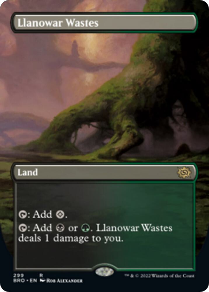 Llanowar Wastes (Borderless) 299 card from The Brothers' War