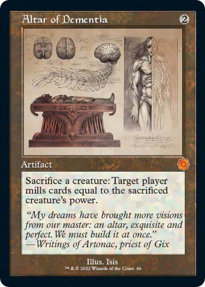 Altar of Dementia (Schematic) 66 card from The Brothers' War: Retro Frame Artifacts