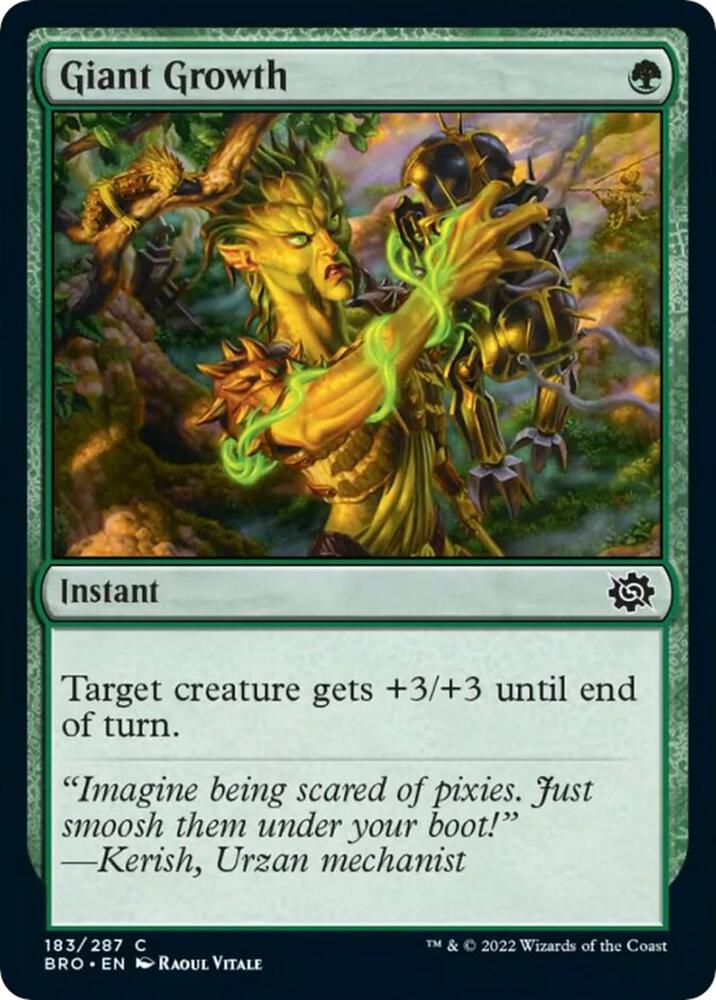 Giant Growth 183 card from The Brothers' War
