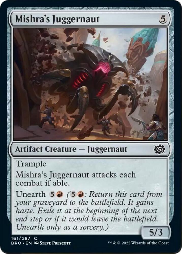 Mishra's Juggernaut 161 card from The Brothers' War