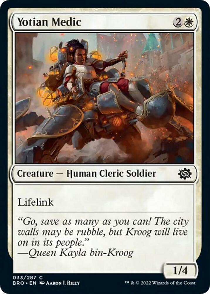 Yotian Medic 33 card from The Brothers' War