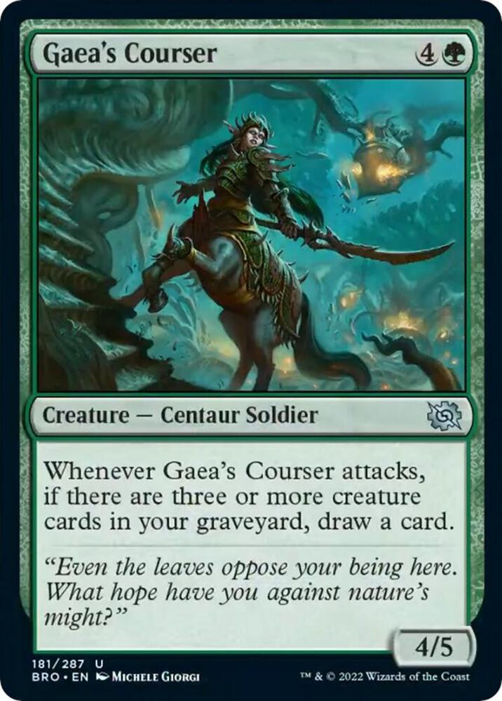 Gaea's Courser 181 card from The Brothers' War