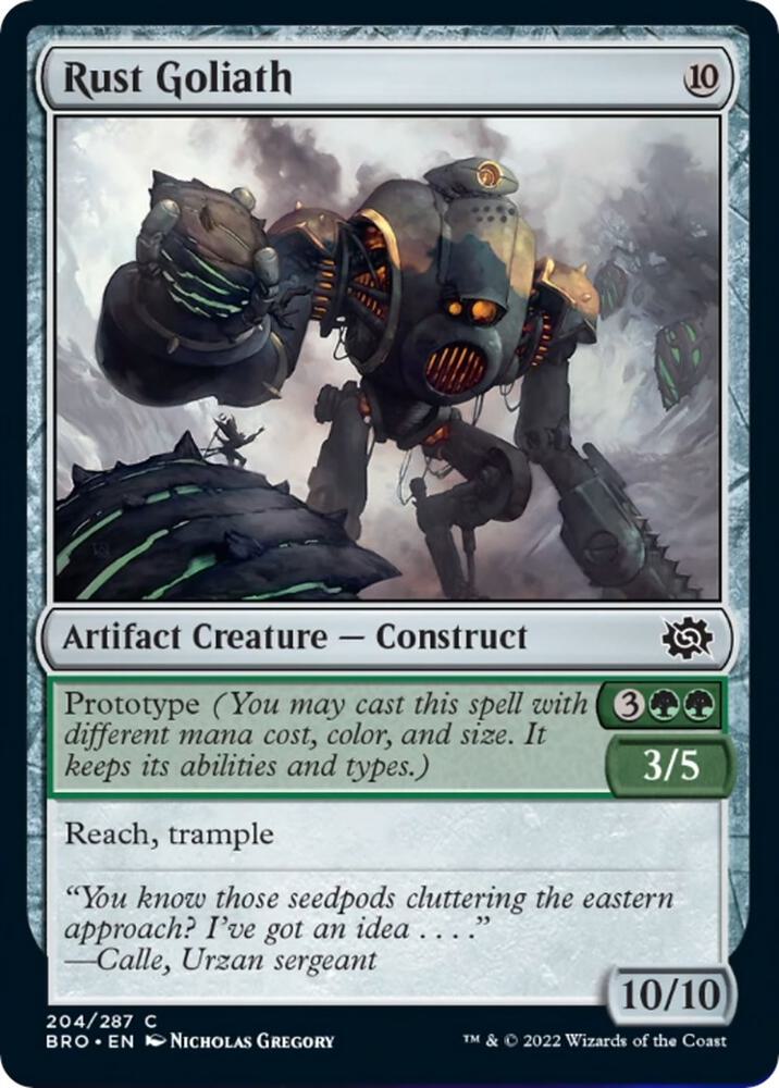 Rust Goliath 204 card from The Brothers' War