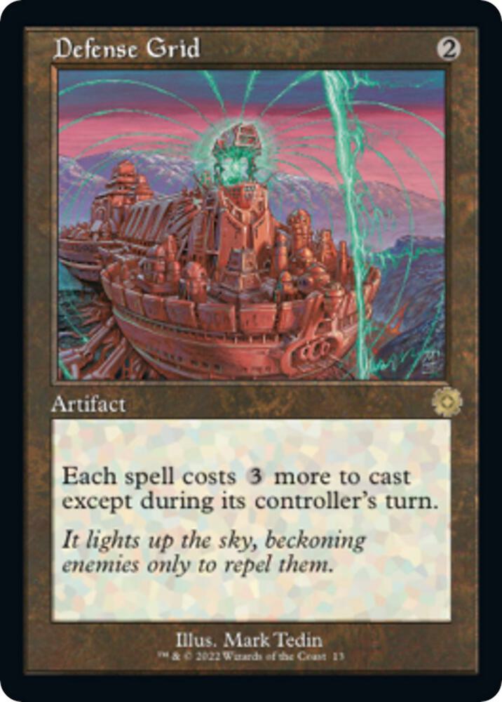 Defense Grid 13 card from The Brothers' War: Retro Frame Artifacts