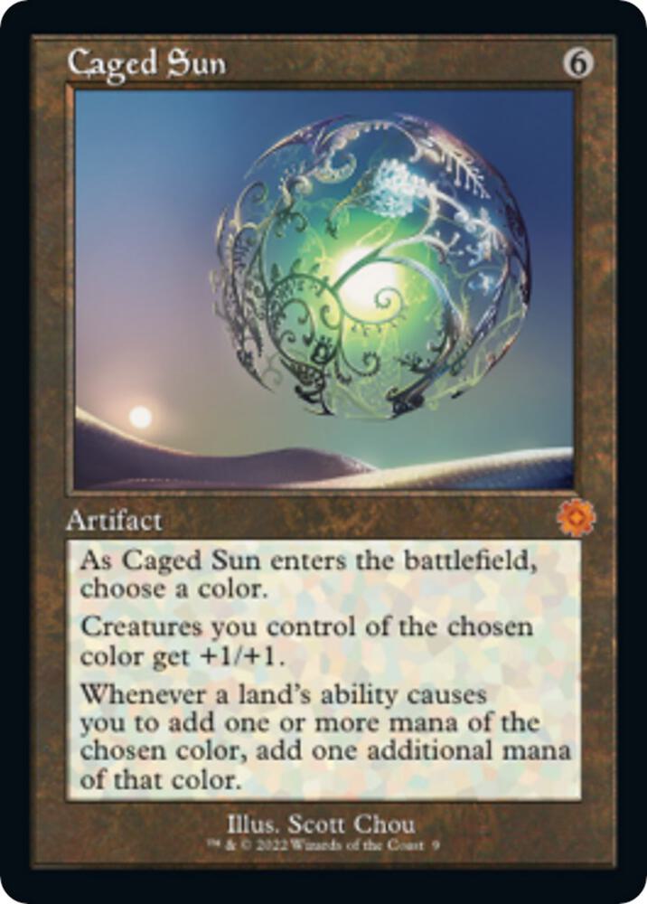 Caged Sun 9 card from The Brothers' War: Retro Frame Artifacts