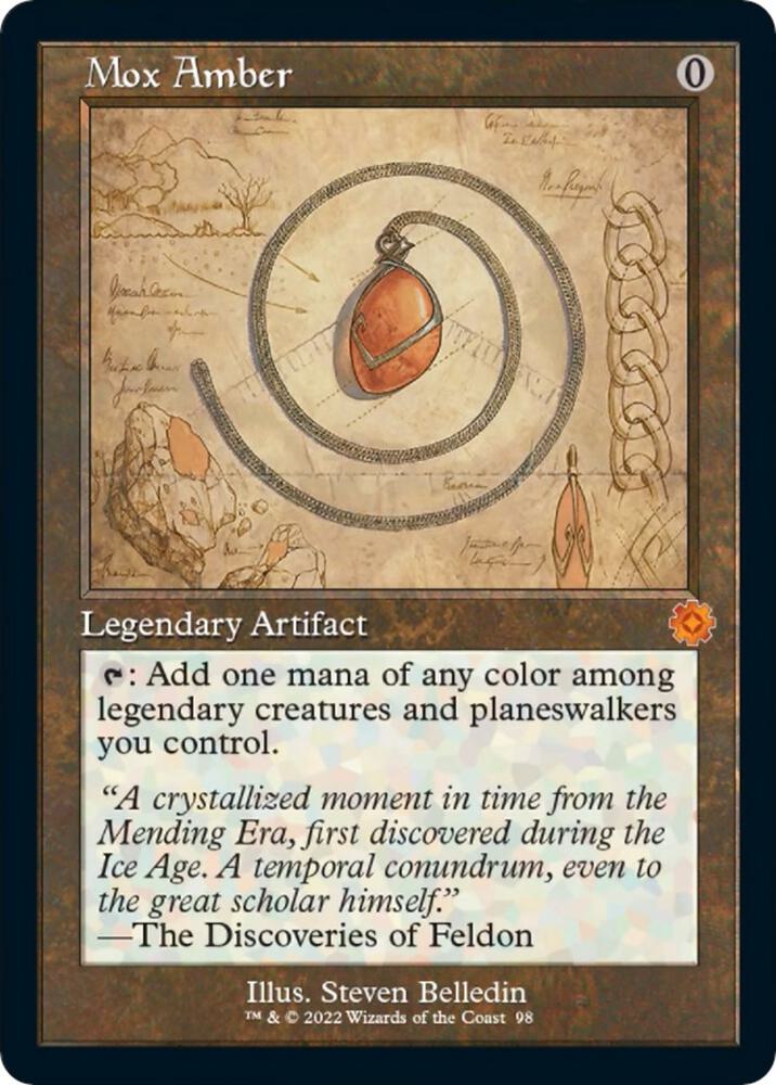 Mox Amber (Schematic) 98 card from The Brothers' War: Retro Frame Artifacts
