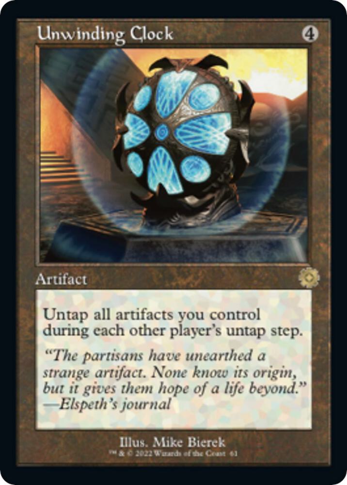 Unwinding Clock 61 card from The Brothers' War: Retro Frame Artifacts