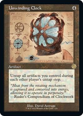 Unwinding Clock (Schematic) 124 card from The Brothers' War: Retro Frame Artifacts