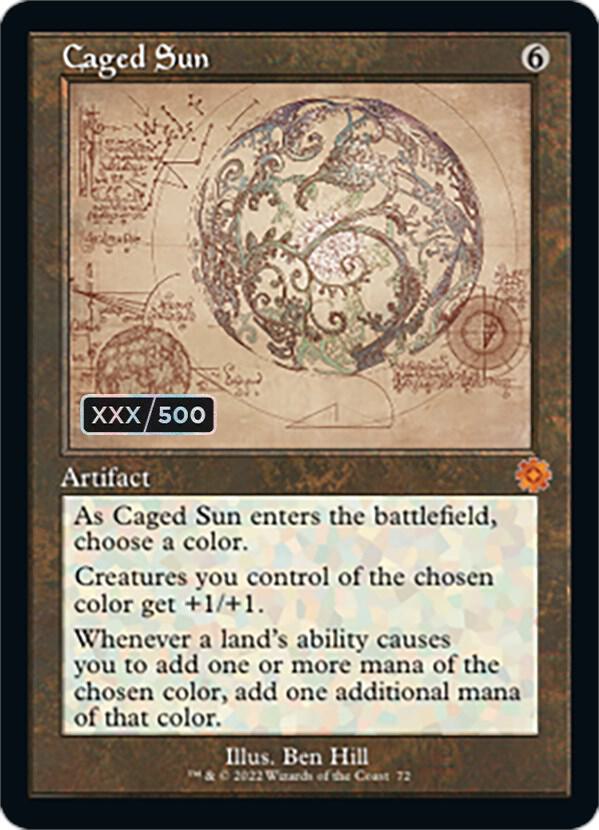 Caged Sun (Schematic) (Serial Numbered) 72 card from The Brothers' War: Retro Frame Artifacts