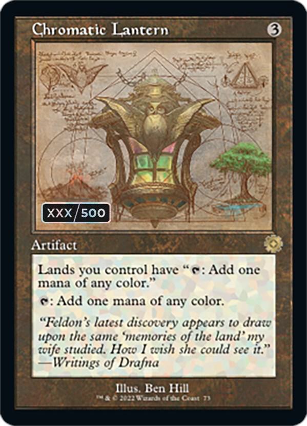 Chromatic Lantern (Schematic) (Serial Numbered) 73 card from The Brothers' War: Retro Frame Artifacts