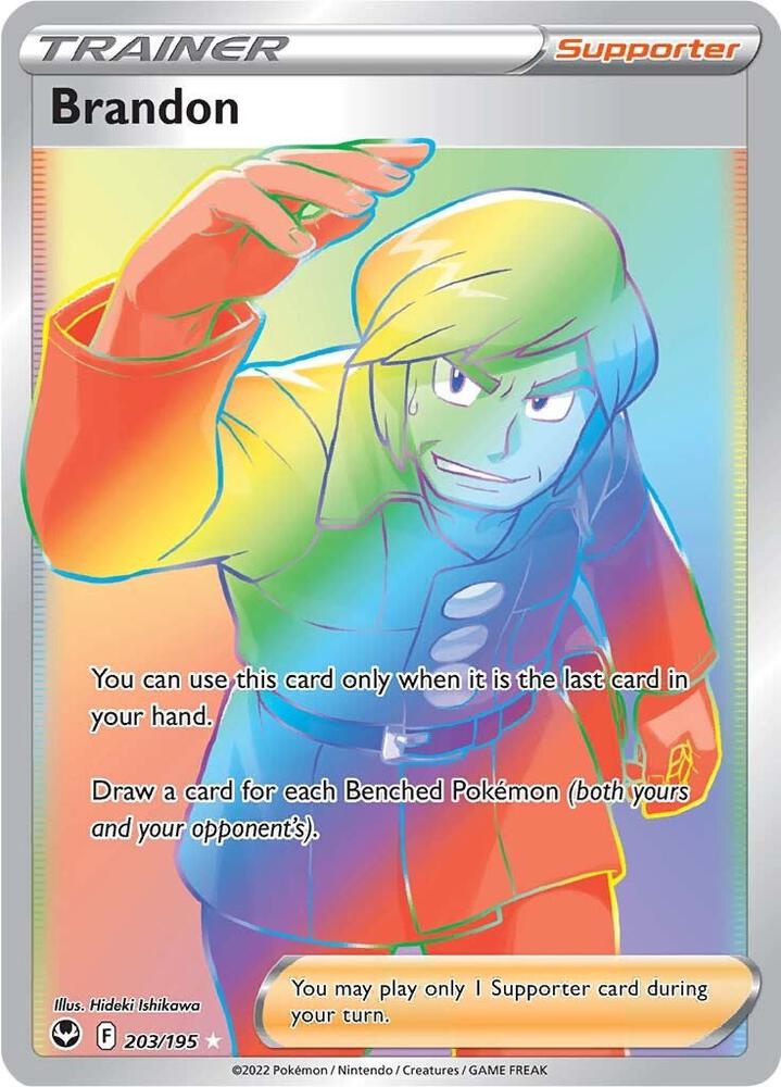Brandon (Secret) 203/195 card from SWSH12: Silver Tempest