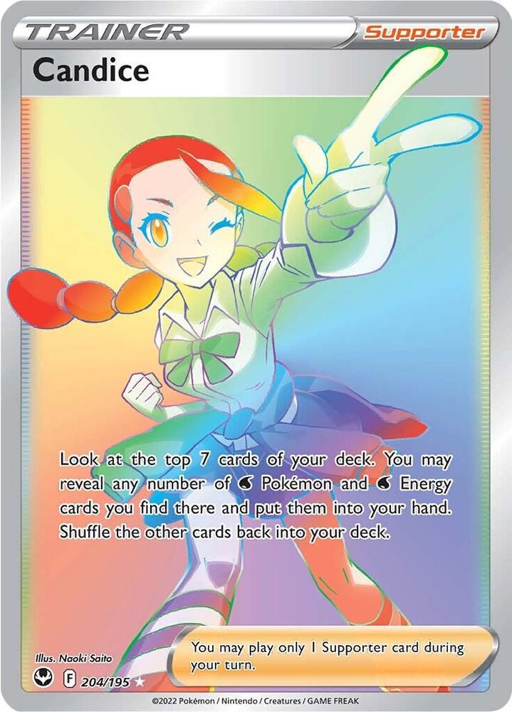 Candice (Secret) 204/195 card from SWSH12: Silver Tempest