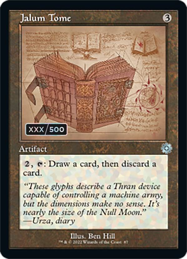 Jalum Tome (Schematic) (Serial Numbered) 87 card from The Brothers' War: Retro Frame Artifacts