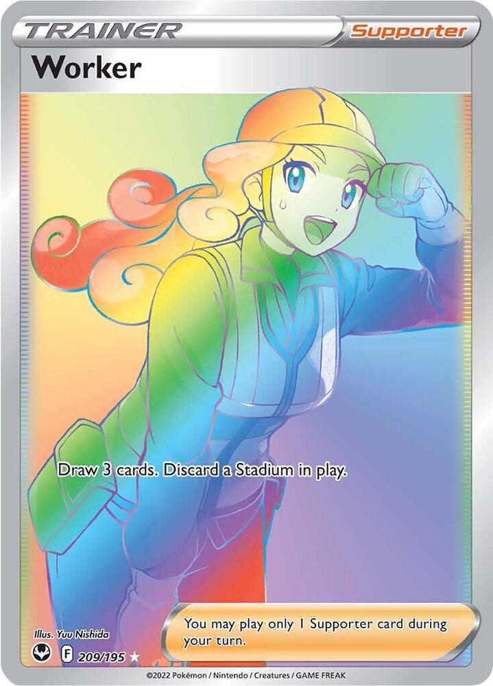 Worker (Secret) 209/195 card from SWSH12: Silver Tempest