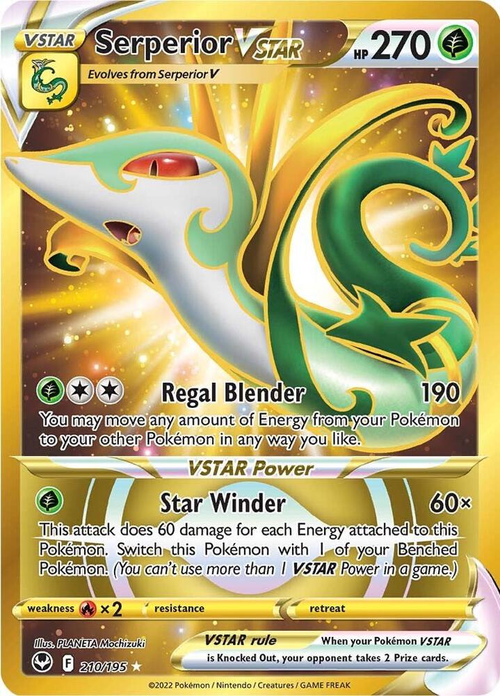 Serperior VSTAR (Secret) (210) 210/195 card from SWSH12: Silver Tempest